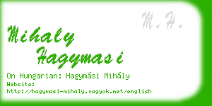 mihaly hagymasi business card